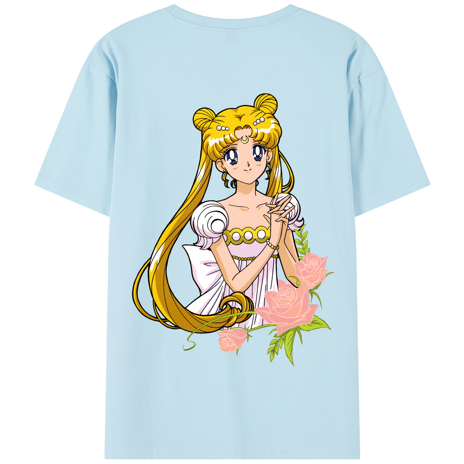 （画像用） 美少女戦士セーラームーン 愛野 美奈子 あいの みなこ Sailor Moon Aino Minako 綿100％半袖Tシャツ（背面プリント）